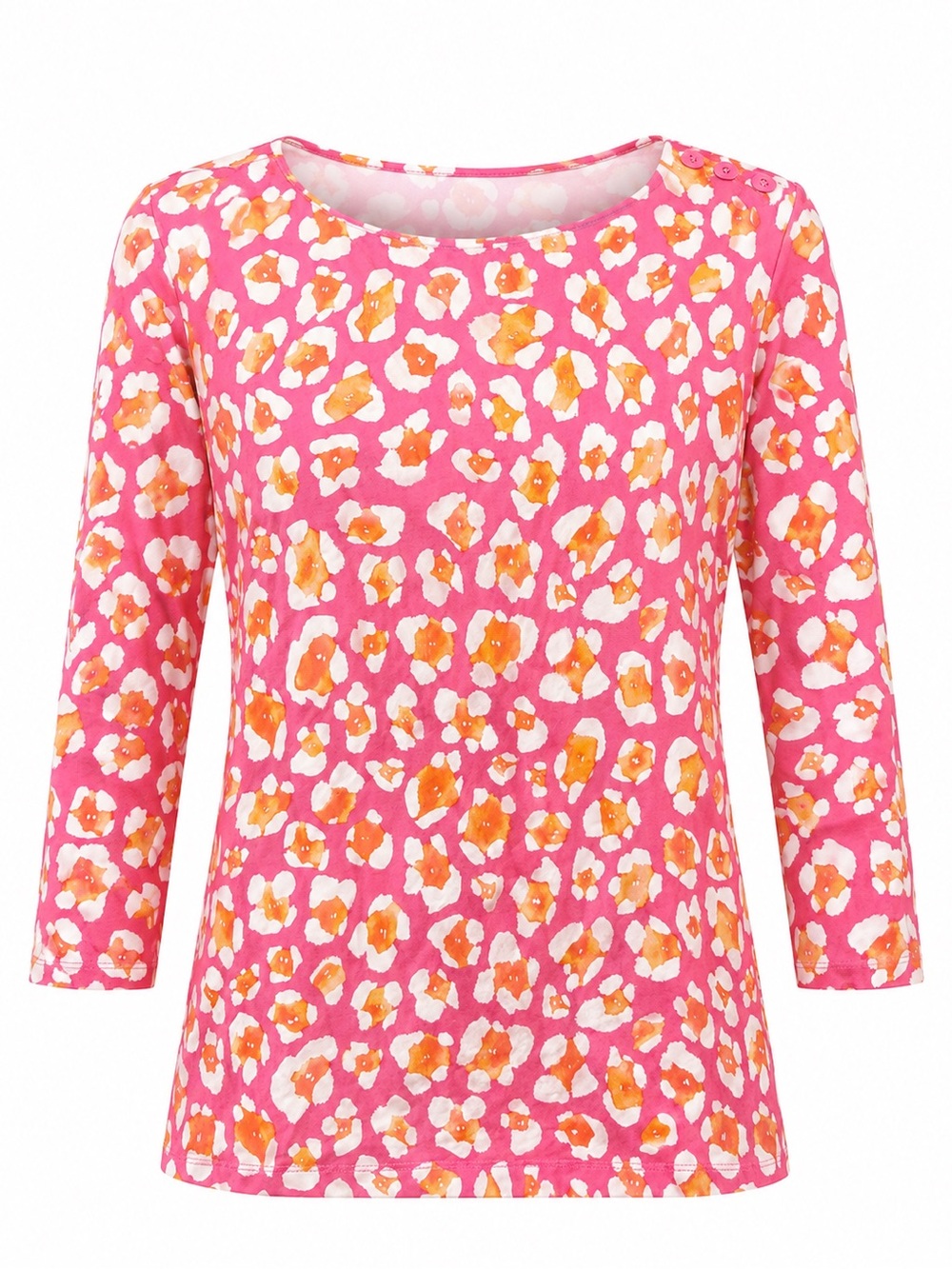 J. McLaughlin top in Bright Pink Floral-Print, XL